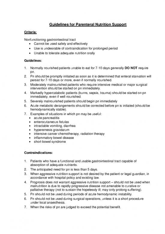 picture Enteral Nutrition Pdf 134653 | Guidelines For Parenteral Nutrition A