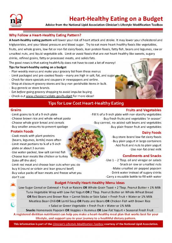 picture Healthy Eating Pdf 133932 | Heart Healthy Eating On A Budget