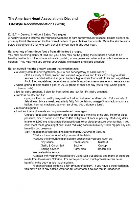 picture Heart Healthy Diet Pdf 134033 | Heart Smart Way Of Life 19