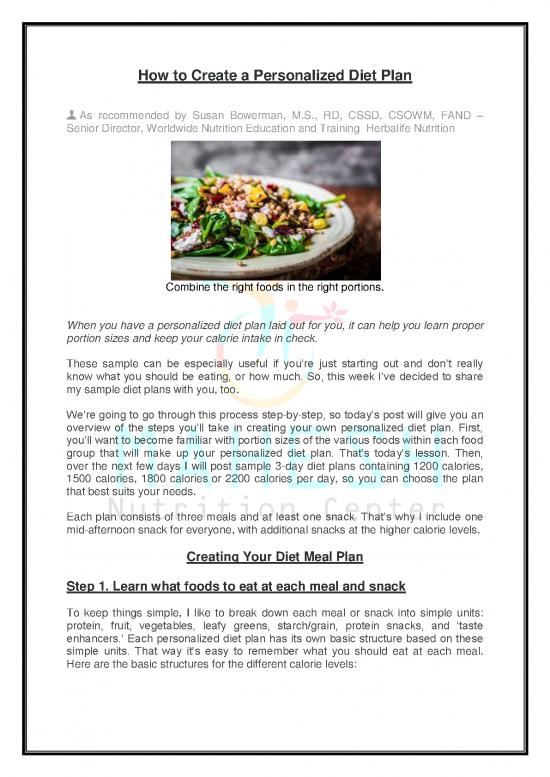 picture Nutrition Education Pdf 133119 | How To Create A Personalized Diet Plan