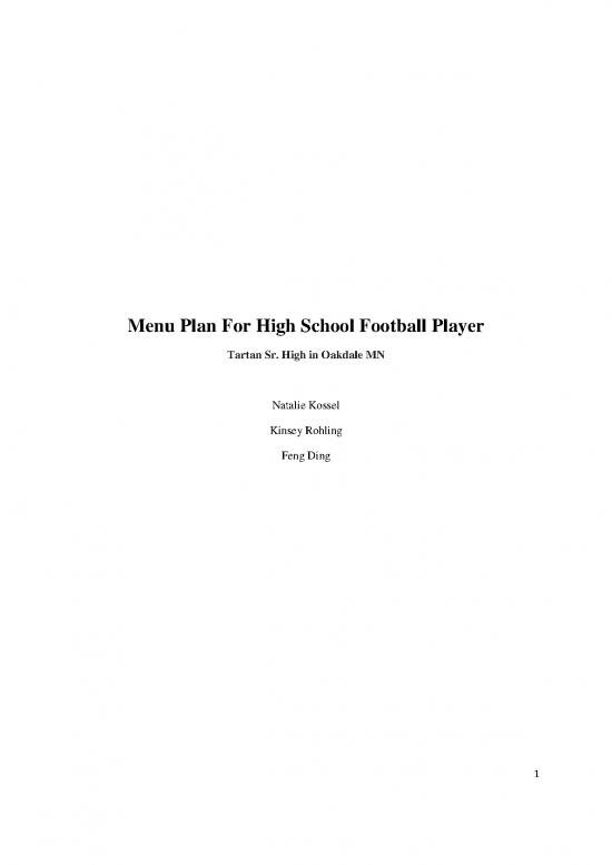 picture Football Meal Plan Pdf 135085 | Menu Plan For Highschool Football Player