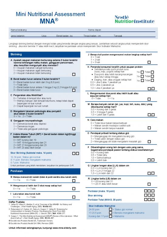 picture_Mini Nutritional Assessment Pdf 134001 | Mna Indonesian