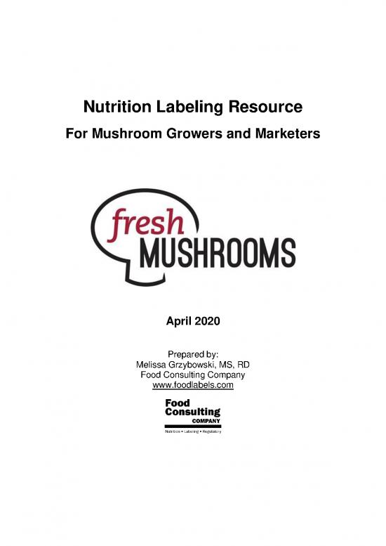 picture Nutrition Facts Label Pdf 134025 | Mushroomlabelingresourceapril2020