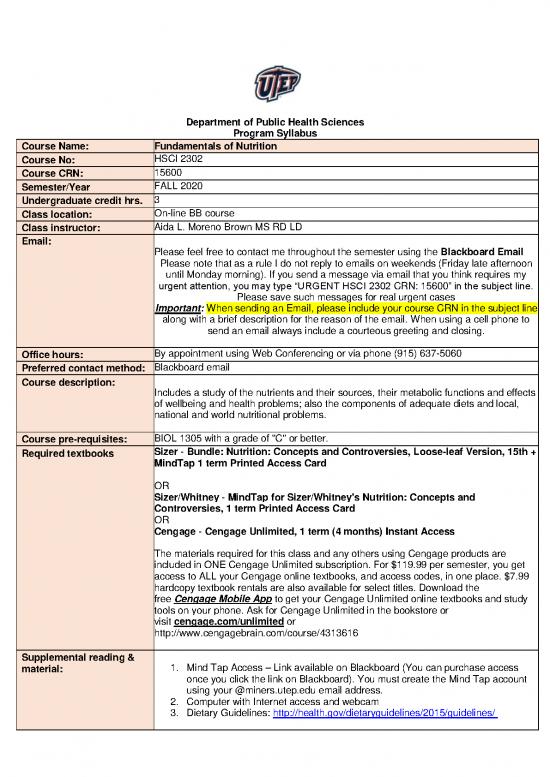 picture_Public Nutrition Pdf 134677 | New Utep Hsci 2302   Syllabus Online Fall 2020 2