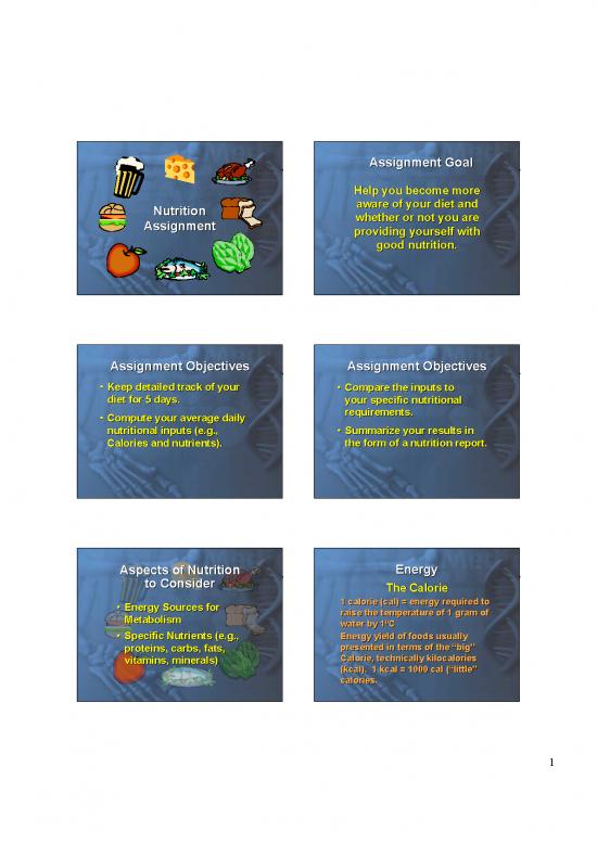 picture Nutrition Assignment Pdf 135090 | Nutrition