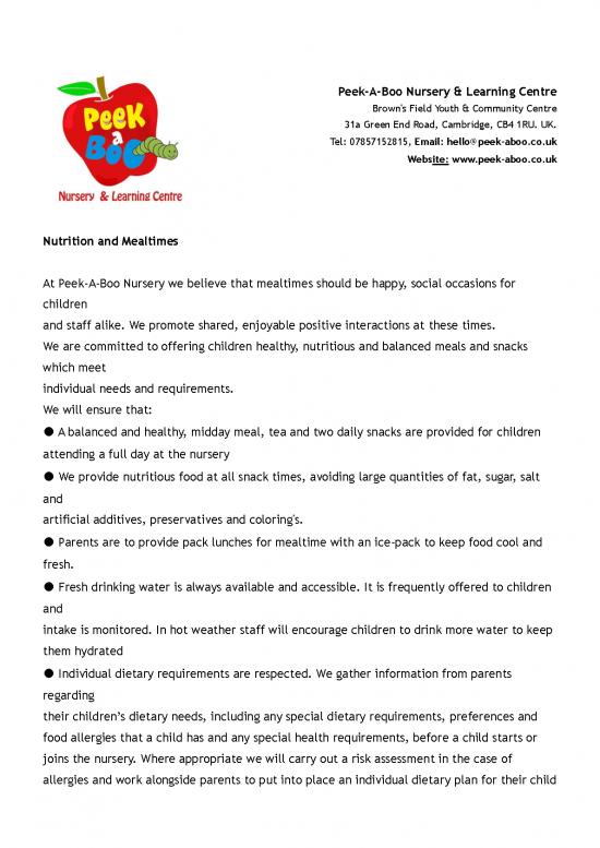 picture_Community Nutrition Pdf 134206 | Nutrition And Mealtimes
