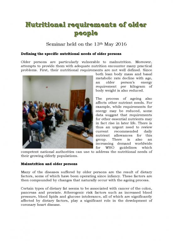 picture Malnutrition In Elderly Pdf 134654 | Nutritional Requirements Of Older People