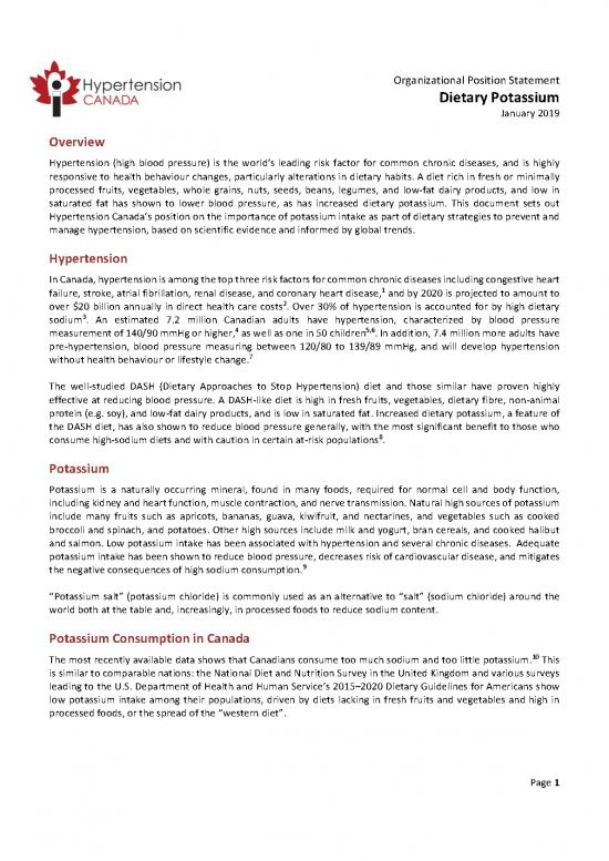 picture_Potassium Rich Diet Pdf 134989 | Position Statement On Dietary Potassium Hypertension Canada January 2019