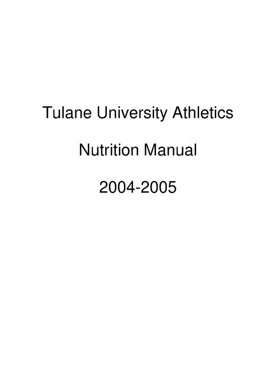 picture Sports Nutrition Pdf 133419 | Tulane University Nutrition Guide