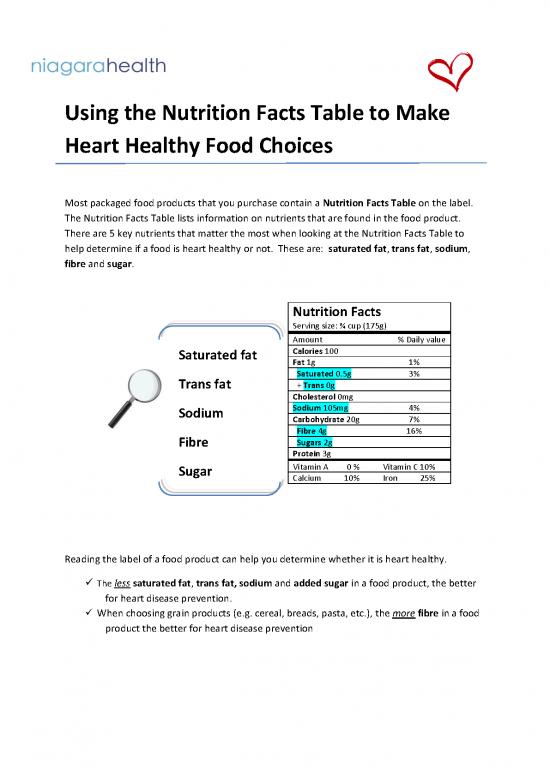 picture Nutrition Facts Label Pdf 134089 | Usingthenutritionfactstabletomakehearthealthychoiceshandout