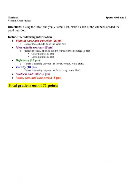 picture_Vitamins Chart With Pictures Pdf 133447 | Vitamin Chart Project