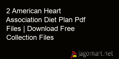 picture 2 American Heart Association Diet Plan Pdf Files | Download Free Collection Files