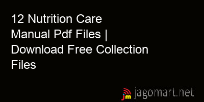 picture_12 Nutrition Care Manual Pdf Files | Download Free Collection Files