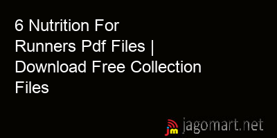 picture 6 Nutrition For Runners Pdf Files | Download Free Collection Files