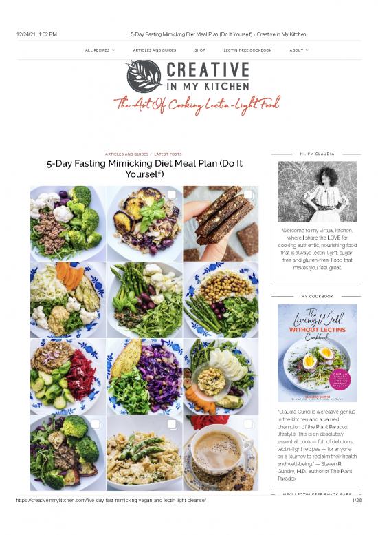 picture Diet Plan Book Pdf 135807 | 5 Day Fasting Mimicking Diet Meal Plan (do It Yourself)   Creative In My Kitchen