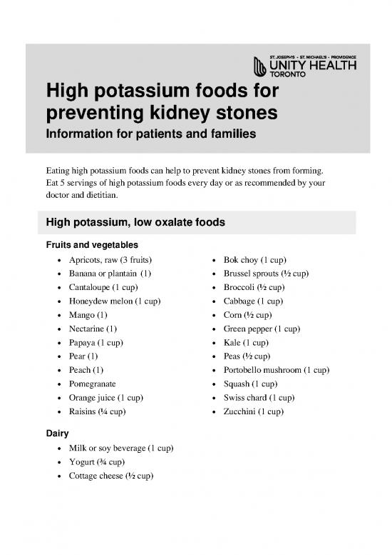picture Foods High In Potassium Pdf 135985 | 74511 Pe High Potassium Foods For Preventing Kidney Stones Jan19 2021 V1
