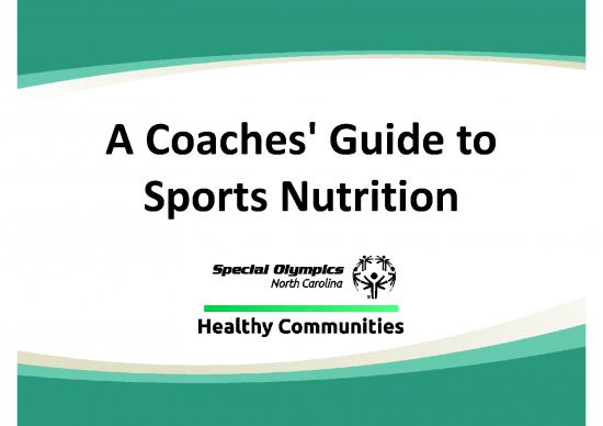 picture Nutrition Facts Pdf 135992 | A Coaches Guide To Sports Nutrition