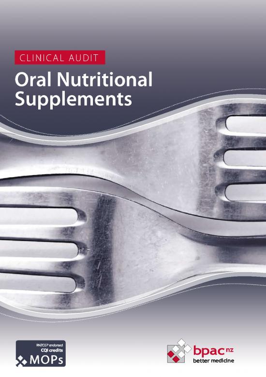 picture Nutritional Status Pdf 136923 | Bpac Oral Nutrition Audit 2008