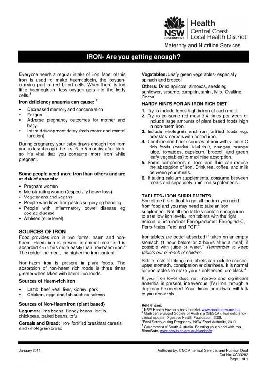 picture Iron Diet Pdf 135666 | Cclhd   Iron Are You Getting Enough