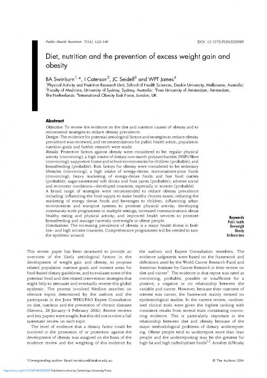 picture_Public Nutrition Pdf 136471 | Diet Nutrition And The Prevention Of Excess Weight Gain And Obesity