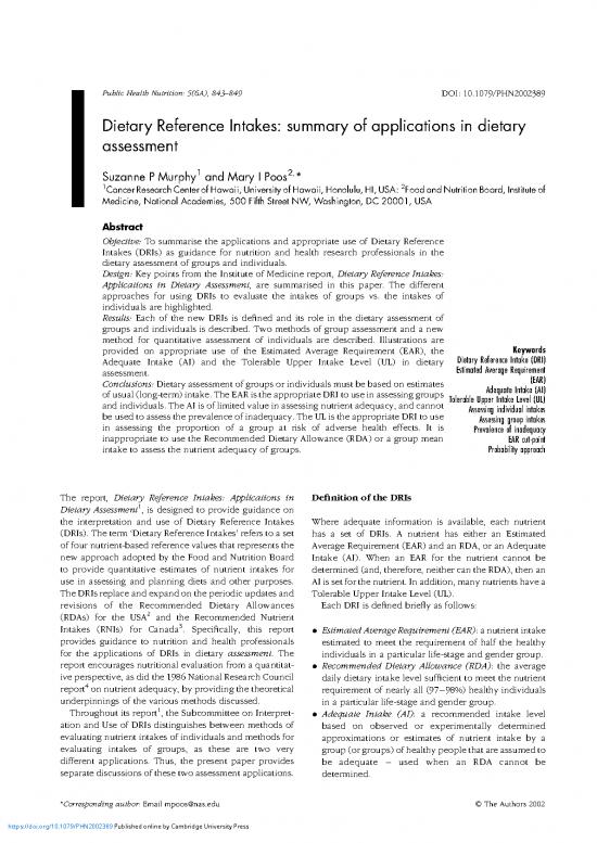 picture_Dietary Assessment Pdf 136472 | Dietary Reference Intakes Summary Of Applications In Dietary Assessment