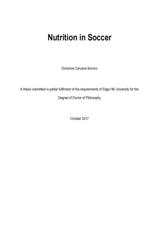 picture Nutrition For Soccer Players Pdf 135850 | Dorianne Caruana Bonnici Phd Dissertation Nutrition In Soccer
