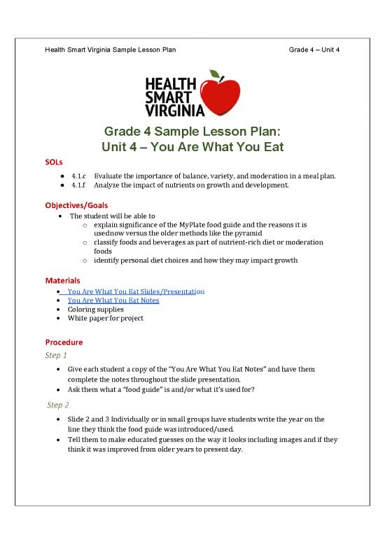 picture Food Pyramid Printable Pdf 137154 | Gr4 Hp 4 Are What You Eat