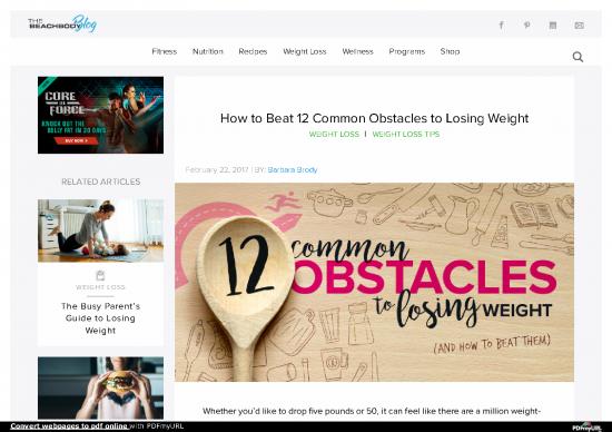 picture Nutrition Guide For Weight Loss Pdf 136862 | Https Www Beachbody Com Beachbodyblog Weight Loss How To Overcome The 12 Most Common Weight Loss Obstacles