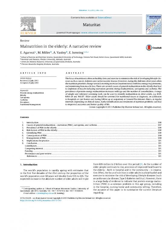 picture_The Science Of Nutrition Pdf Free 137677 | Malnutrition In The Elderly A Narrative Review