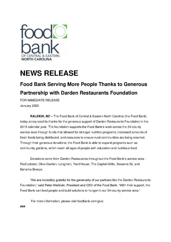 picture Food Nutrition Pdf 137111 | News Release Food Bank Serving More People Thanks To Generous Partnership With Darden Restaurants Foundation