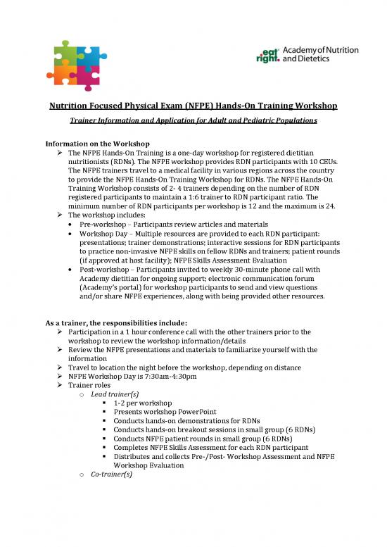 picture_Nutrition Therapy Pdf 137008 | Nfpeworkshoptrainerinformationandapplicationform