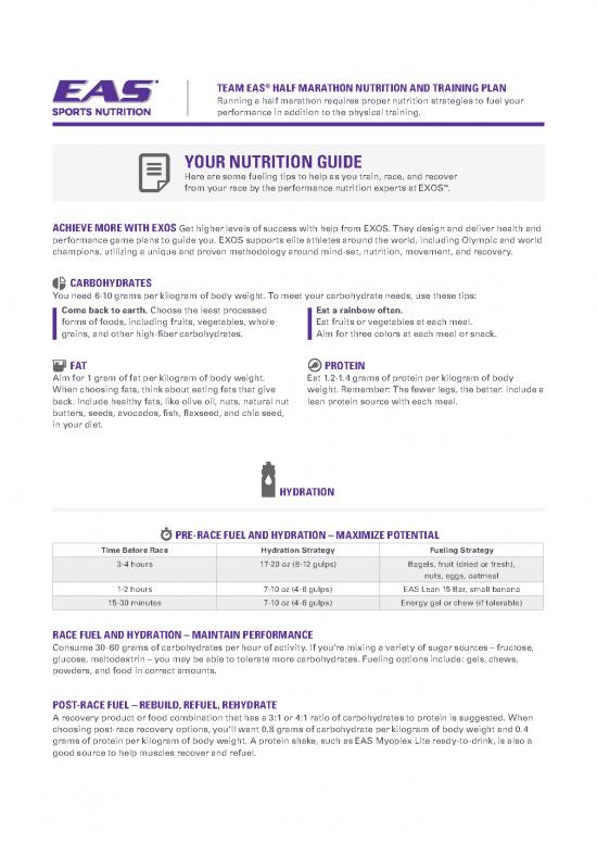picture Half Marathon Meal Plan Pdf 136017 | Nutrition Training Plan Final