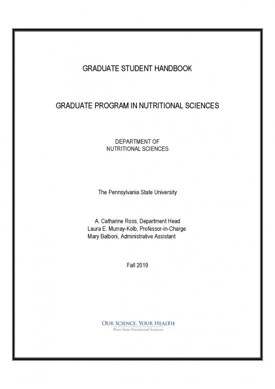 picture Nutrition Handbook 137956 | Nutritional Sciences Nutr Graduate Program Nutritional Sciences Graduate Student Handbook