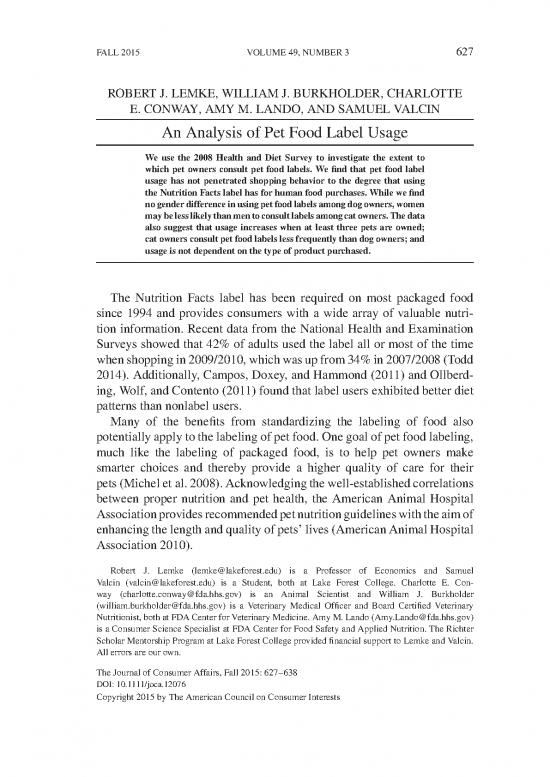 picture_Nutrition For Adults Pdf 137259 | Pet Food Labels Joca