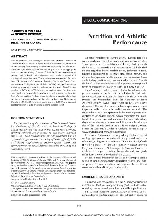 picture Nutrition For Adults Pdf 137309 | Position Stand On Nutrition Athletic Performance Acsm 2016 1