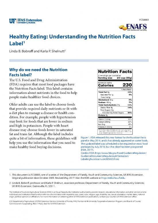 picture_Understanding Healthy Eating Pdf 139624 | 28  Healthy Eating Understanding The Nutrition Facts Label