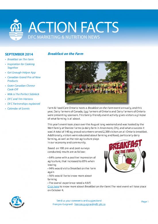 picture1_Tim Hortons Nutrition Facts Pdf 138830 | Actionfacts September2014