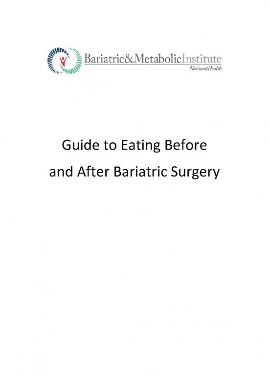 picture Protein Diet Pdf 139685 | Bariatric And Metabolic Institute Guide To Eating Before And After Bariatric Surgery V1