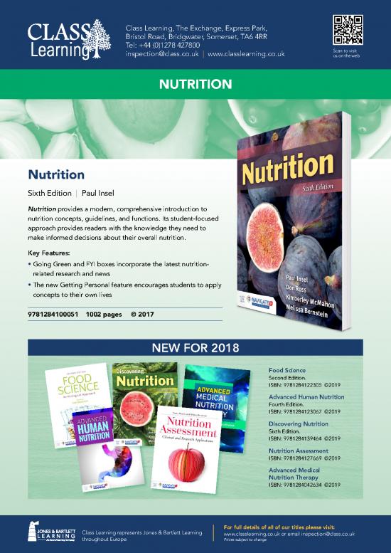 picture The Science Of Nutrition Pdf Free 139749 | Cl Nutrition Flyer 074 18 Library