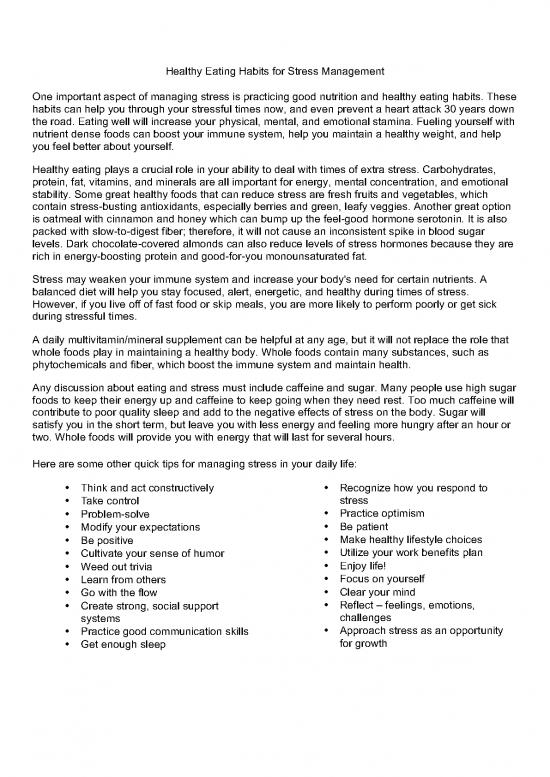 picture1_Healthy Eating Habits Pdf 138036 | Eating For Stress Management