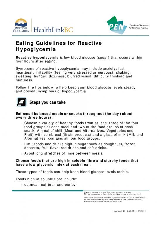 picture1_Fast Food Pdf 139469 | Eating Guidelines For Reactive Hypoglycemia