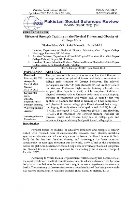 picture_Study Schedule Pdf 140152 | Effects Of Strength Training On The Physical Fitness And Obesity Of College Girls