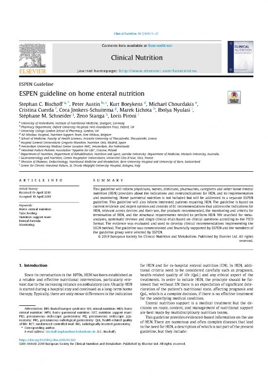picture1_Nutrition Support Pdf 139069 | Espen Guideline On Home Enteral Nutrition