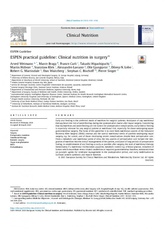 picture1_Surgical Nutrition Pdf 140510 | Espen Practical Guideline Clinical Nutrition In Surgery