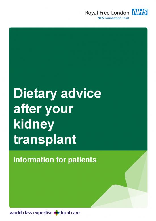 picture1_Kidney Diet Pdf 138160 | (final) Dietary Advice After Your Kidney Transplant