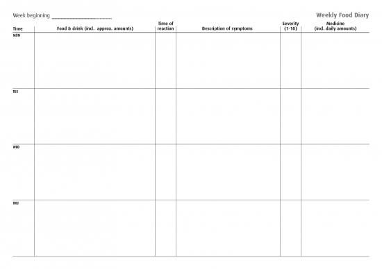 picture Weekly Food Diary Pdf 139542 | Food Diary