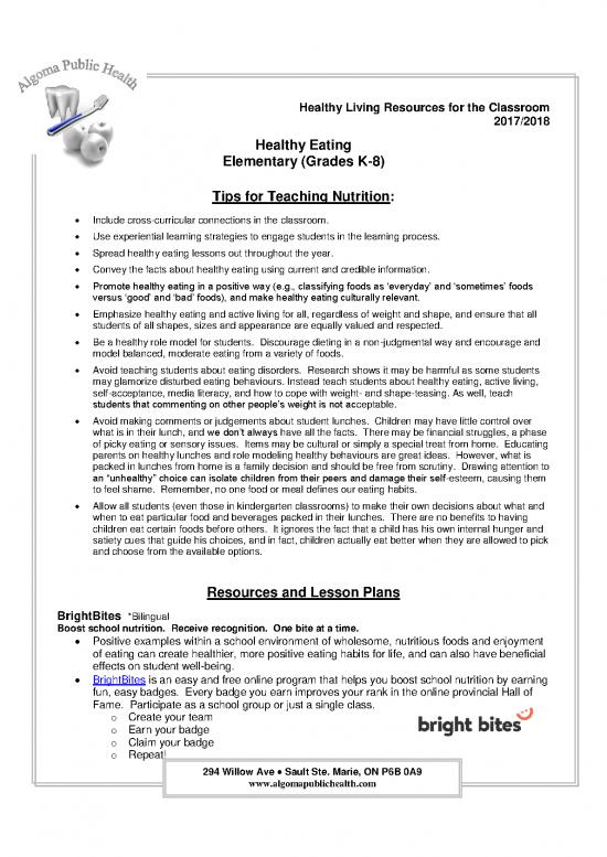 picture_Healthy Nutrition Pdf 138502 | Healthy Eating Elementary 2017 2018 Hyperlinked Sept 2017 2