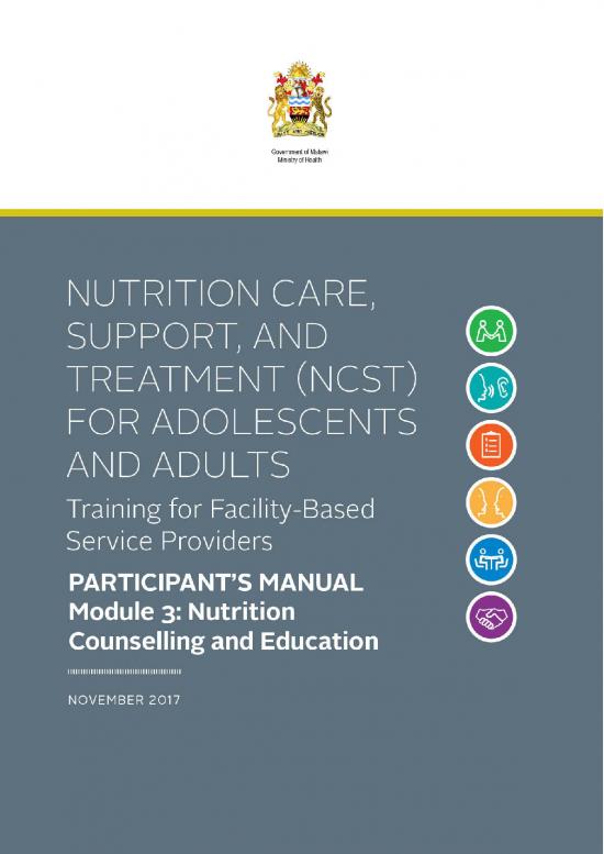 picture Nutrition For Adults Pdf 139106 | Malawi Ncst Mod 3 Participants Manual Nov2017