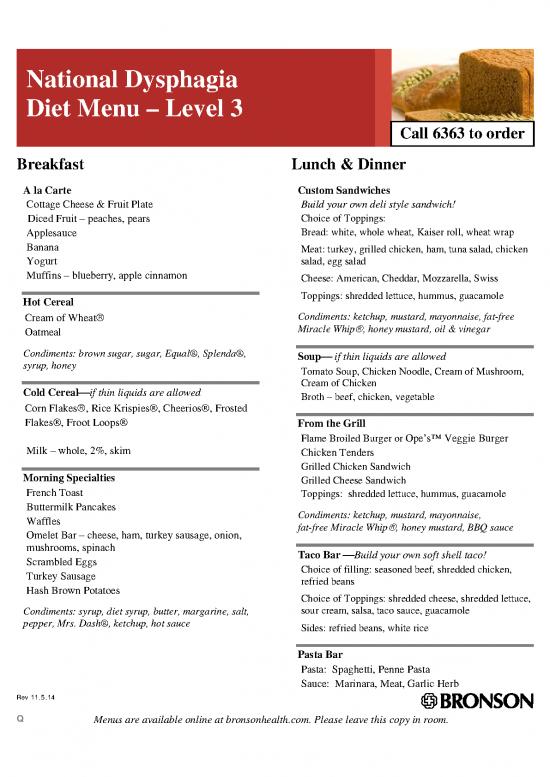 picture1_Oil Pdf 138660 | National Dysphagia Diet Level 3 Menu