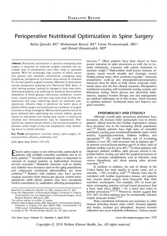 picture_Measures Pdf 140063 | Nutritional Optimization In Spine Surgery Clinical Spine Surgery Vol 31 Num 3 April 2018